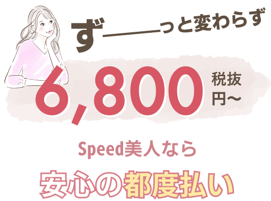 6,980円~ 安心の都度払い